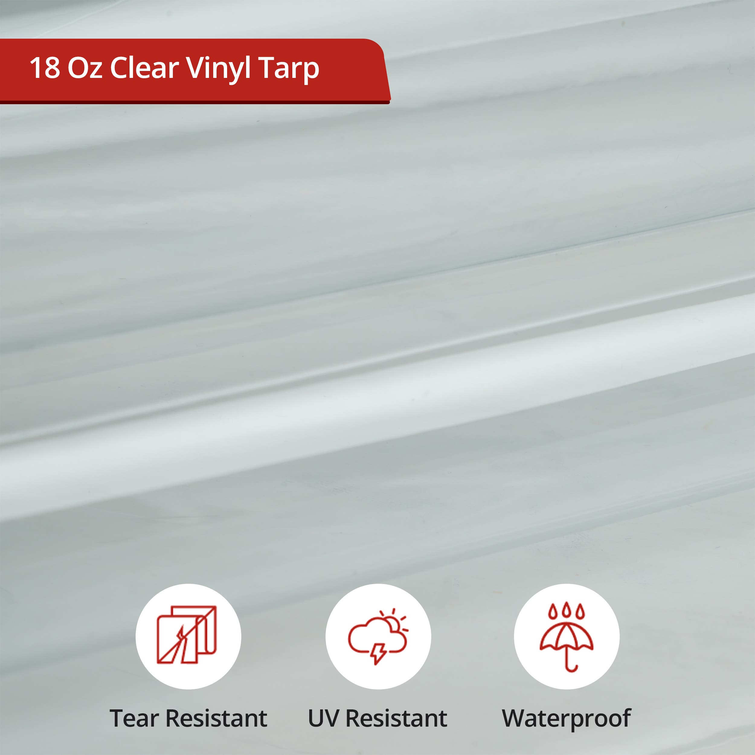 Custom Heavy Duty Clear Vinyl Tarp - Round