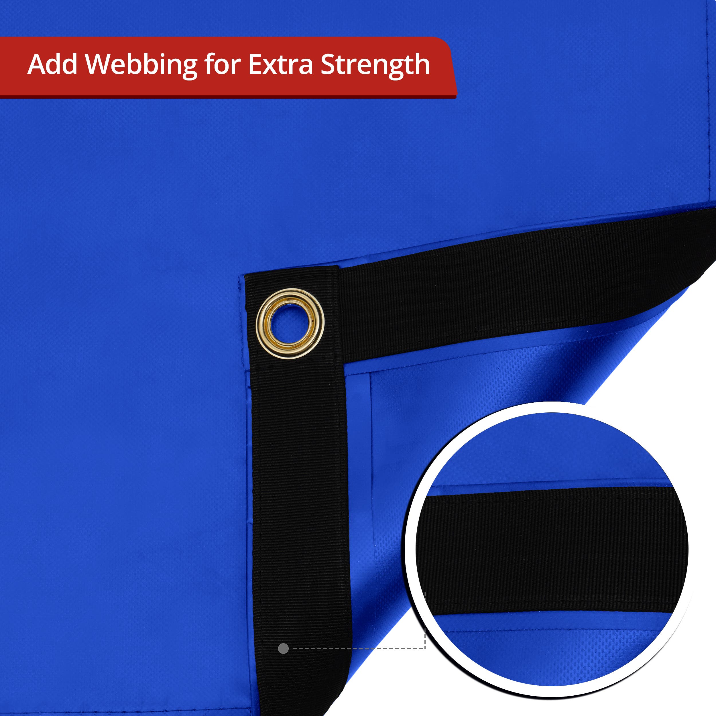 Custom Heavy Duty Vinyl Tarp - Blue