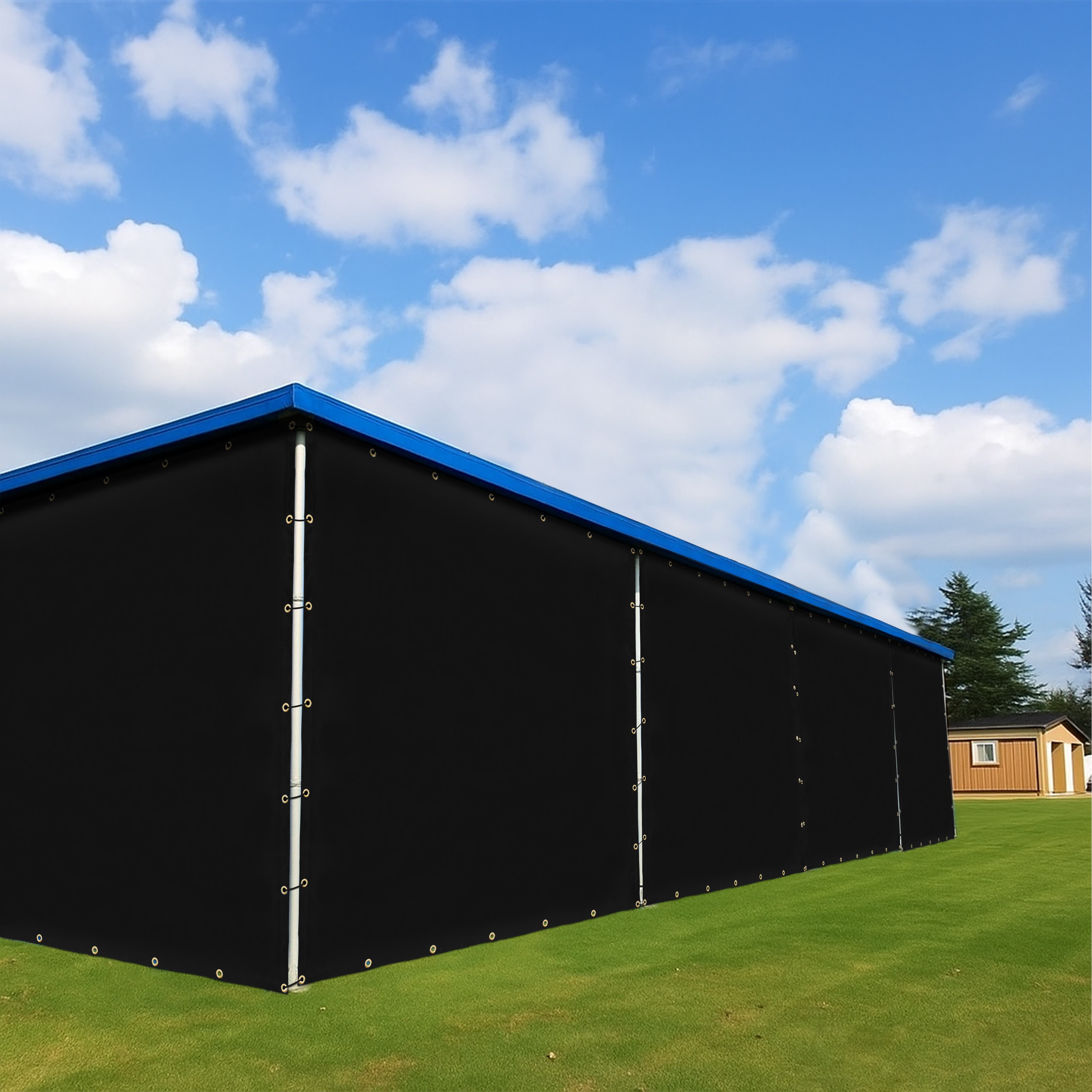 Custom Heavy Duty Vinyl Tarp - Black