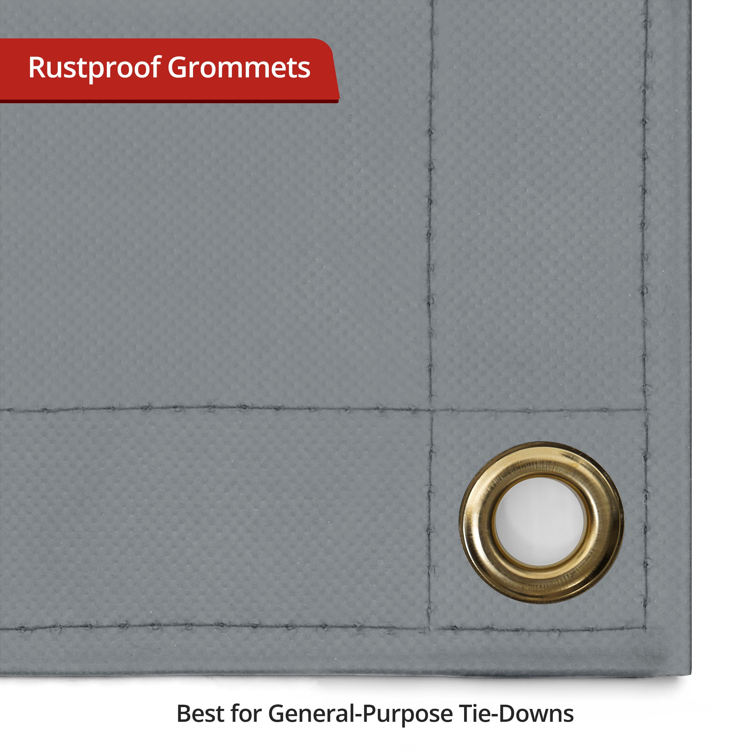 Custom Heavy Duty Vinyl Tarp - Gray