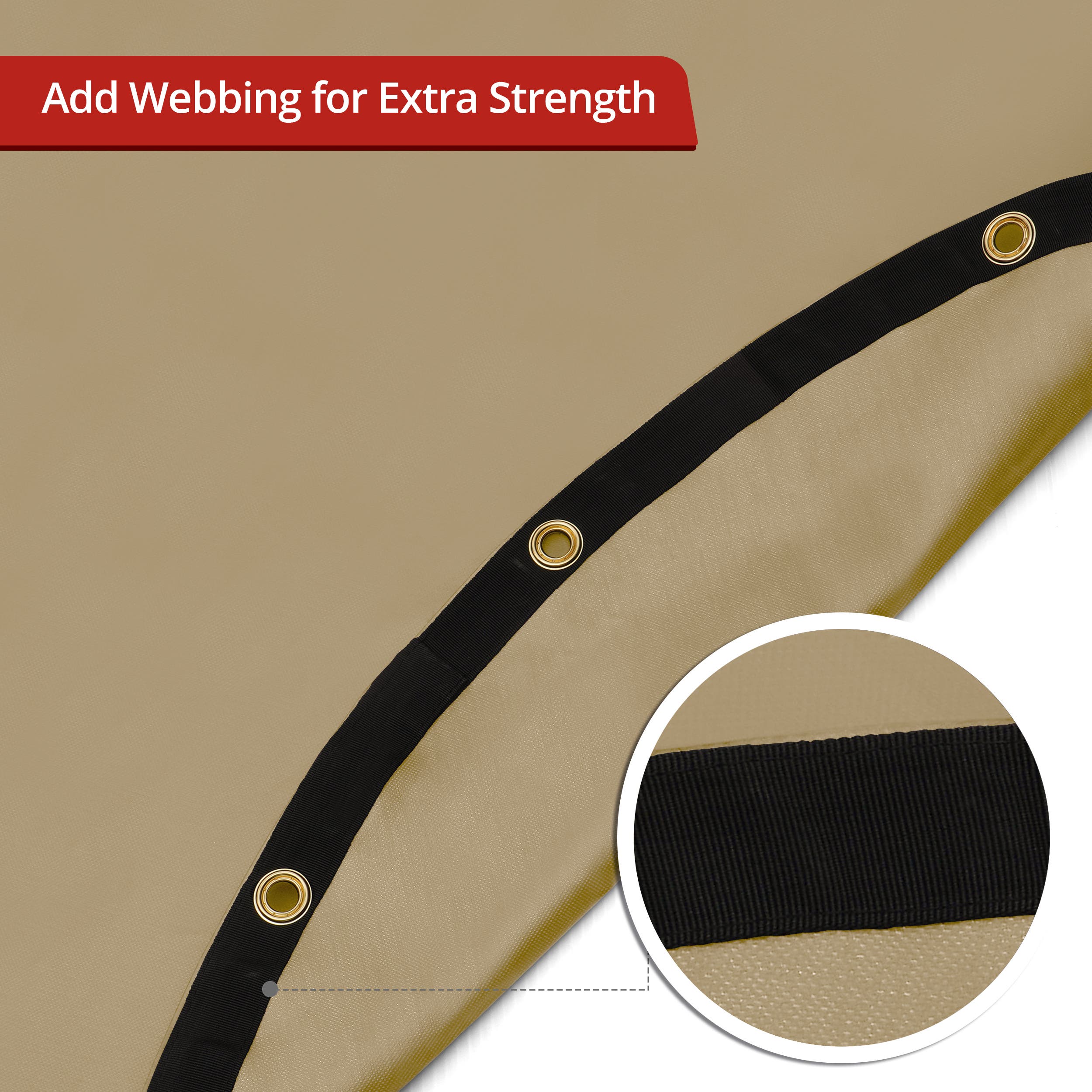 Custom Medium Duty Vinyl Tarp - Round