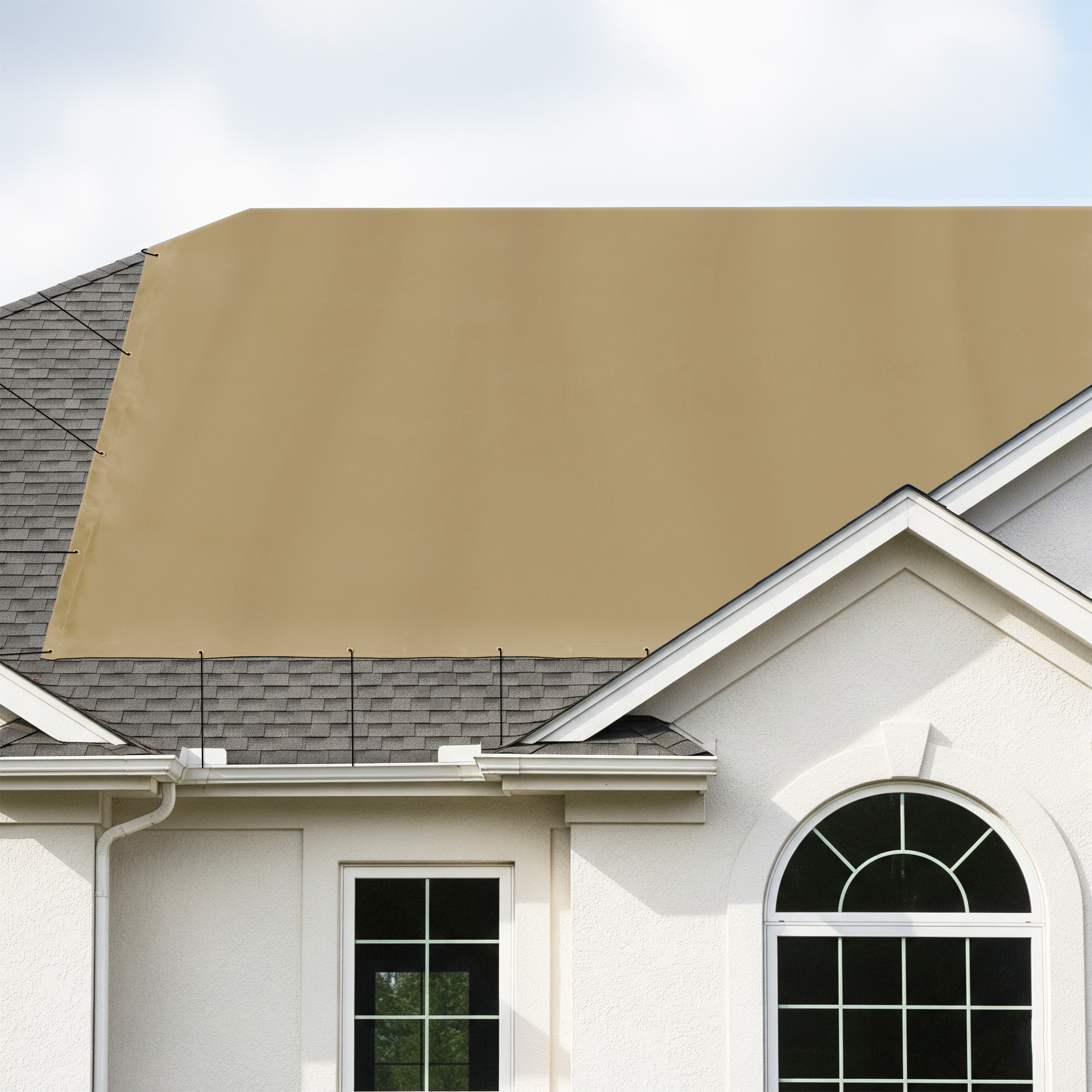 Custom Medium Duty Vinyl Tarp - Beige