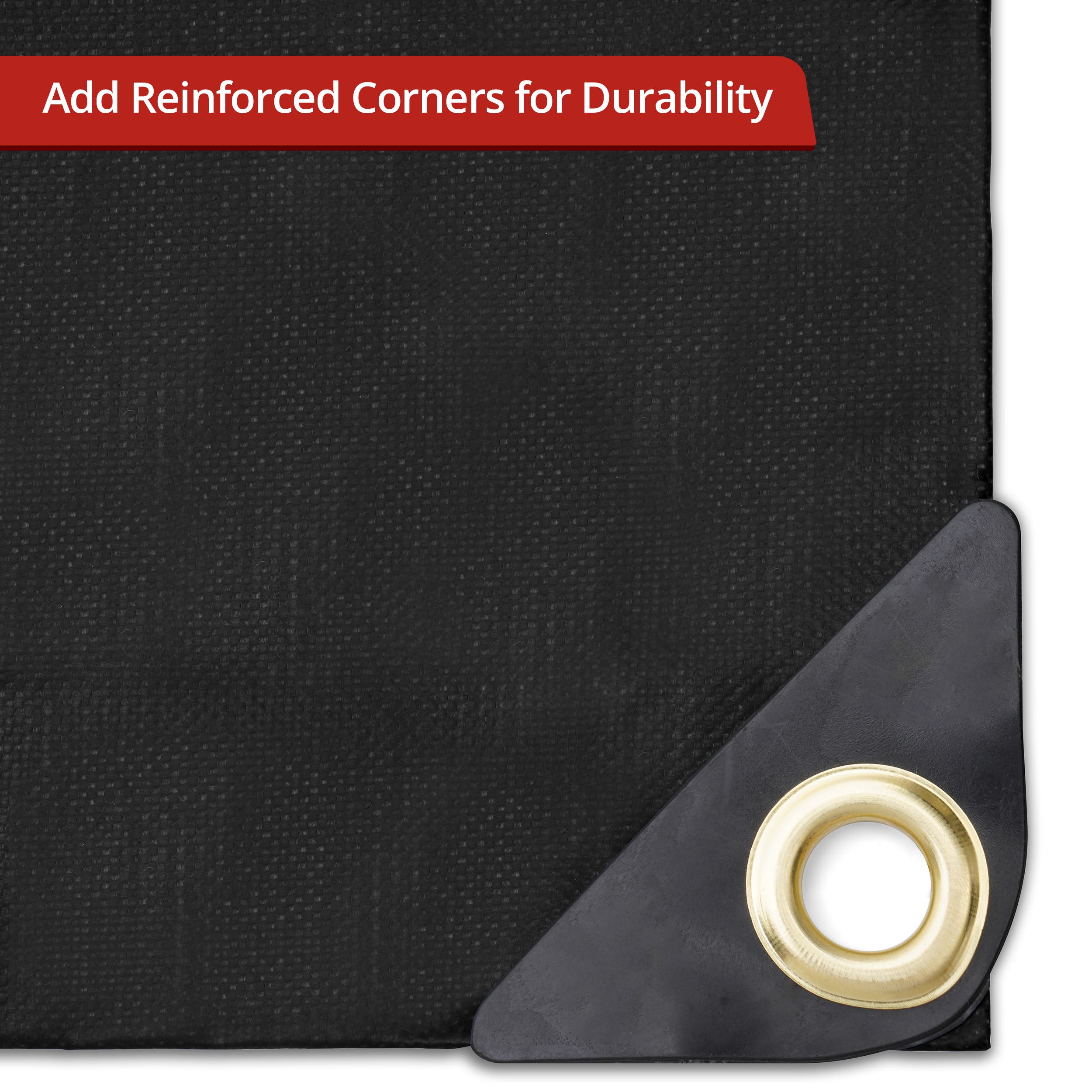 Custom Medium Duty Vinyl Tarps - Black