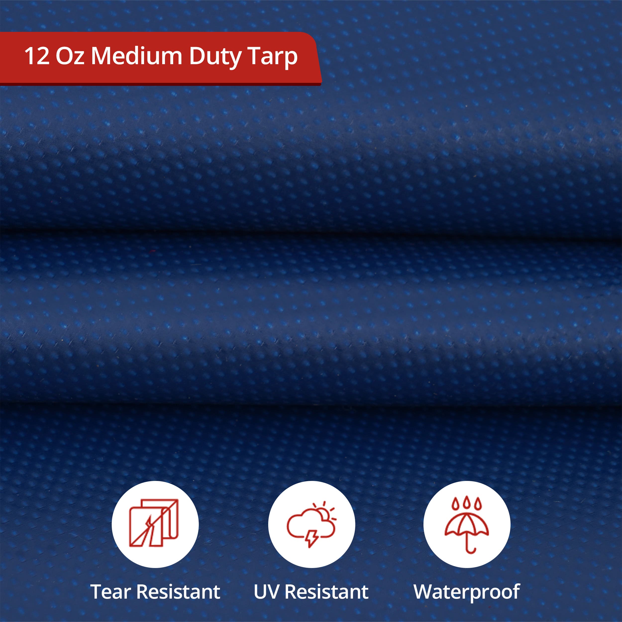 Custom Medium Duty Vinyl Tarp - Blue