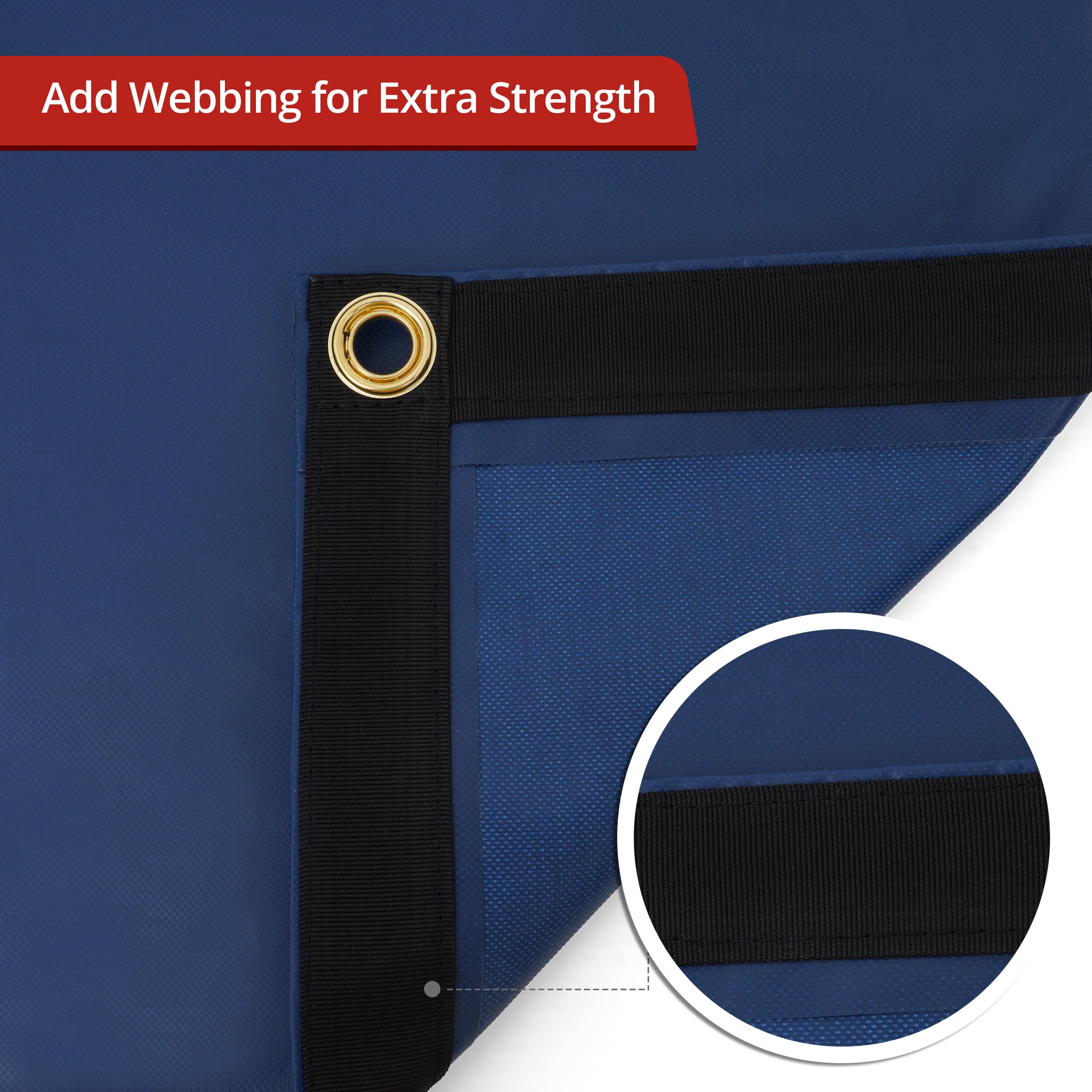Custom Medium Duty Vinyl Tarp - Blue