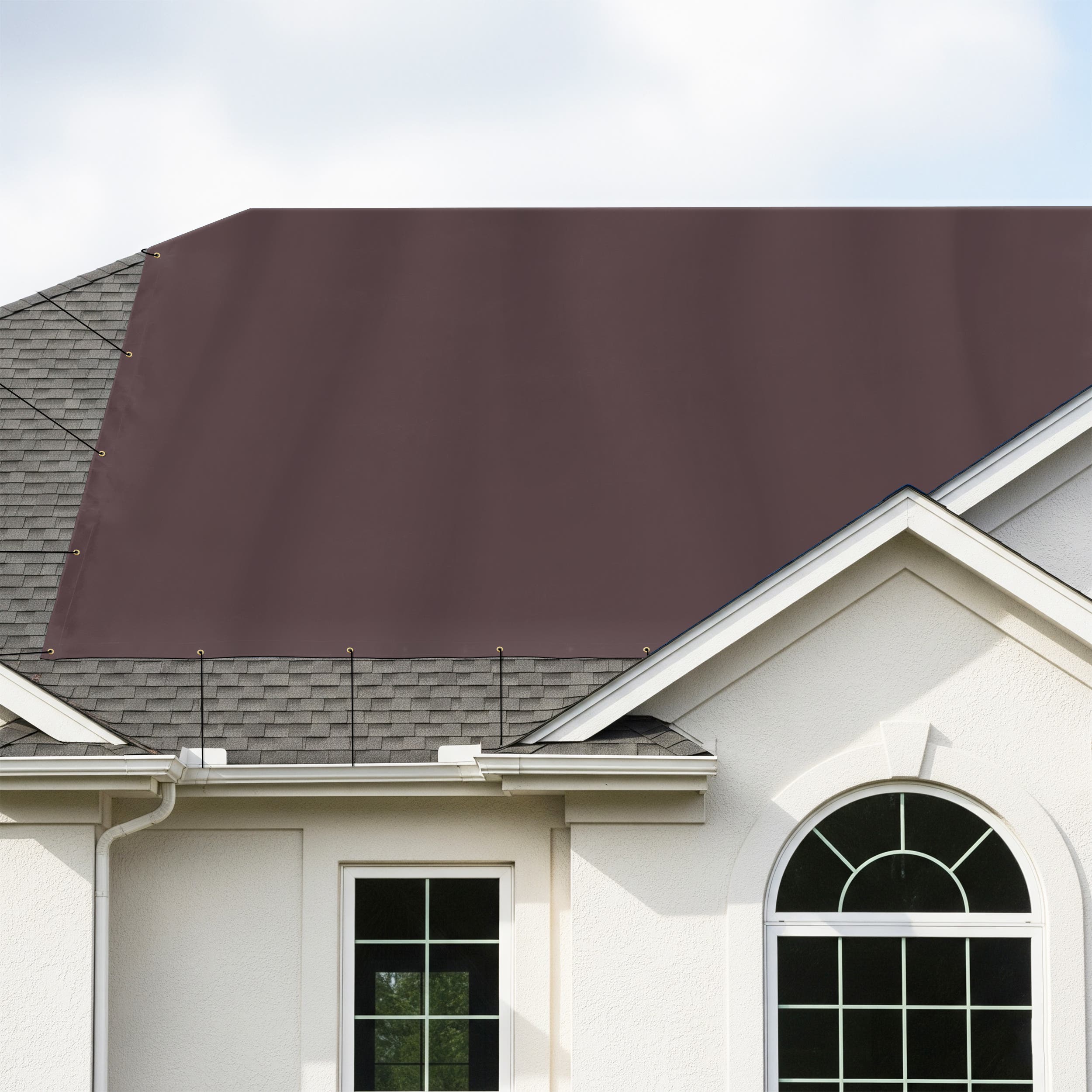 Custom Medium Duty Vinyl Tarp - Brown