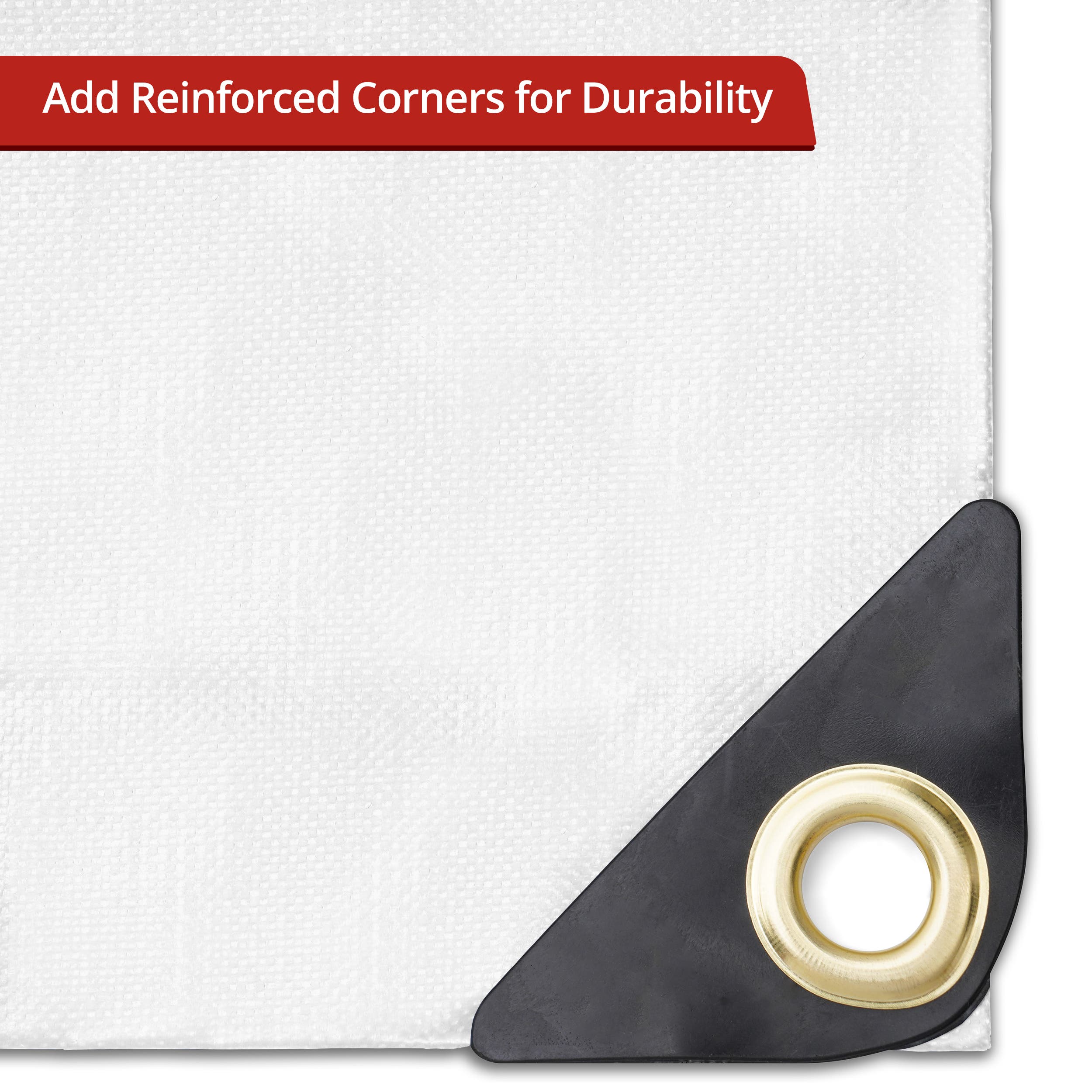 Custom Medium Duty Vinyl Tarp - White