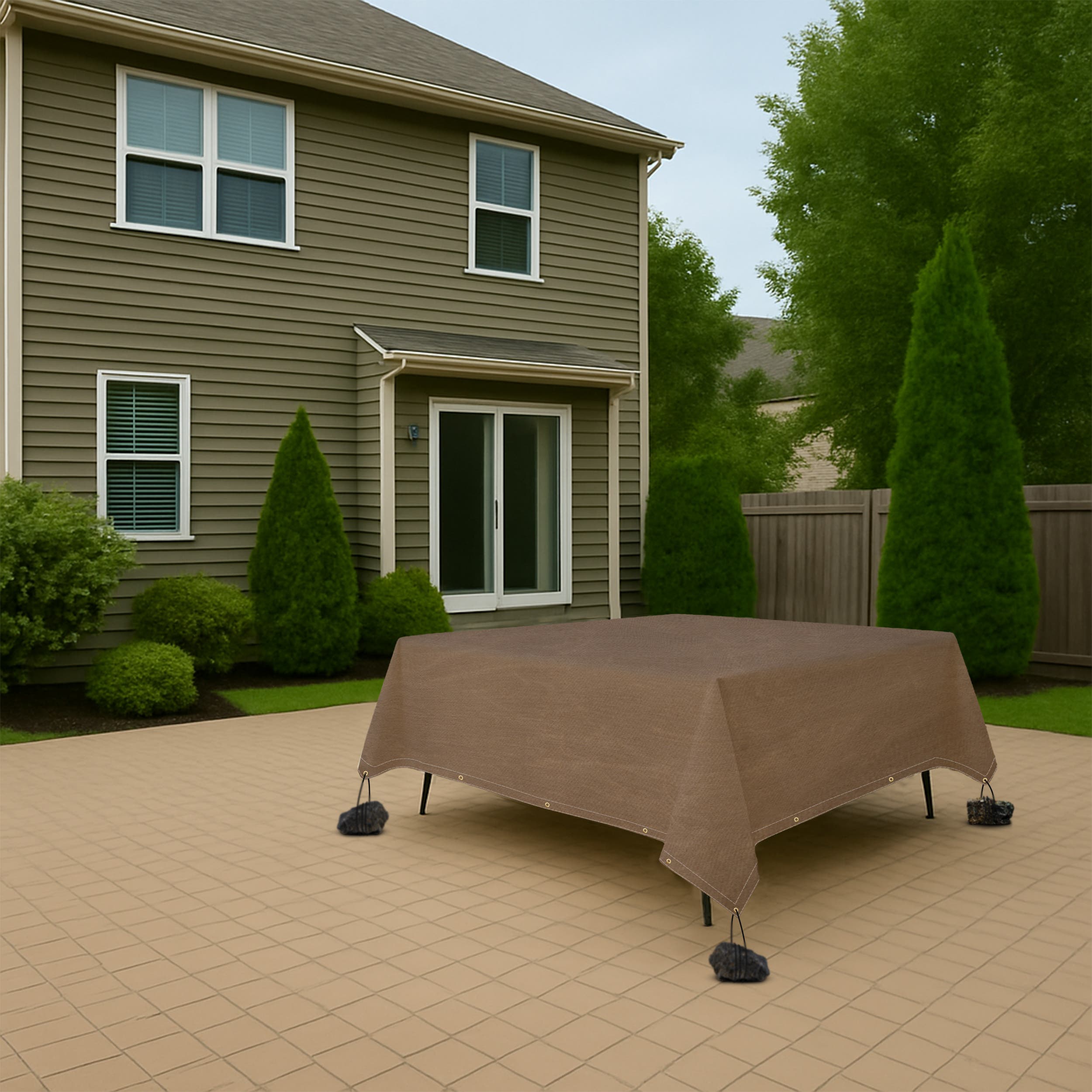 Water Resistant Canvas Tarp - Mustard Tan