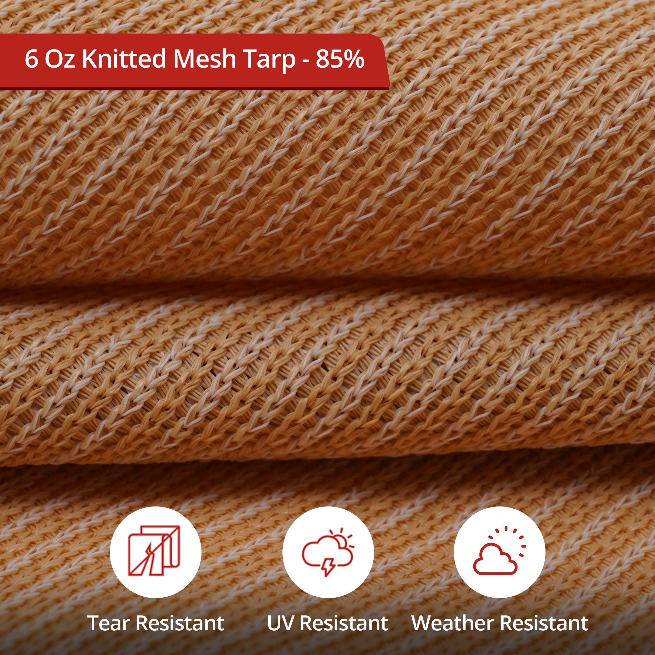 Knitted Mesh Tarp - 85% Shade