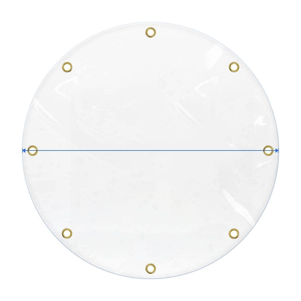 Custom Heavy Duty Clear Vinyl Tarp - Round