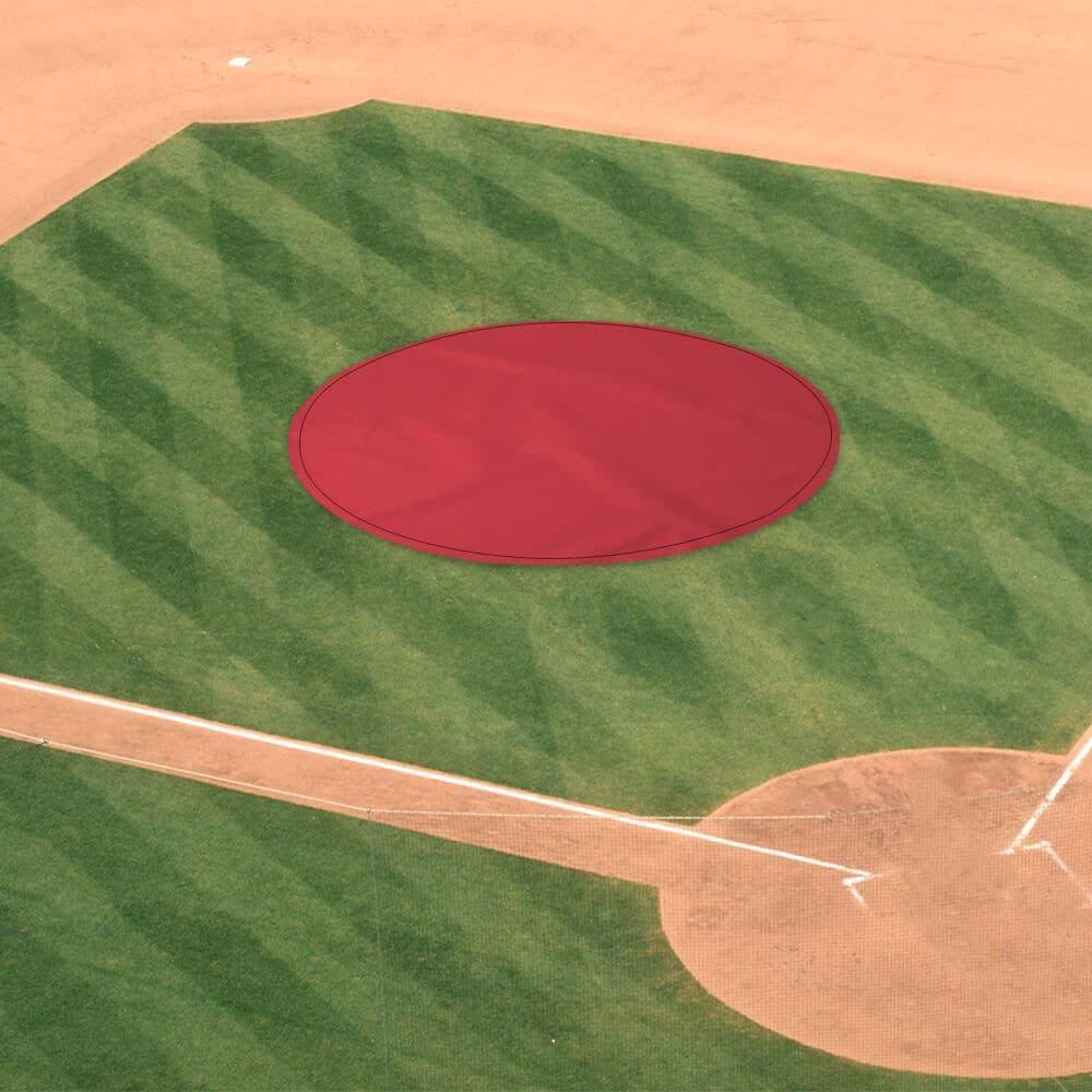 Baseball Weighted Mound Tarp - Round