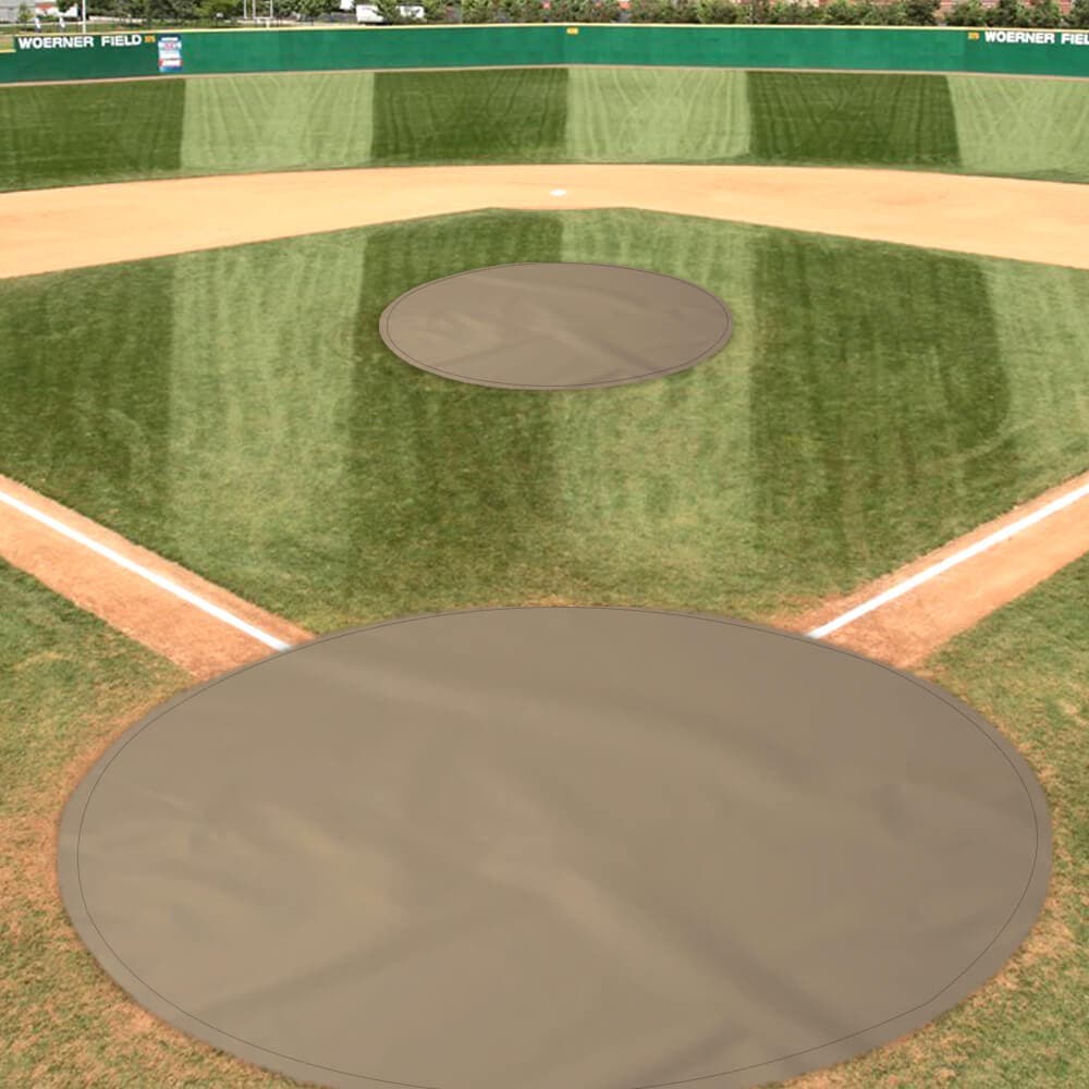 Baseball Weighted Mound Tarps – Round