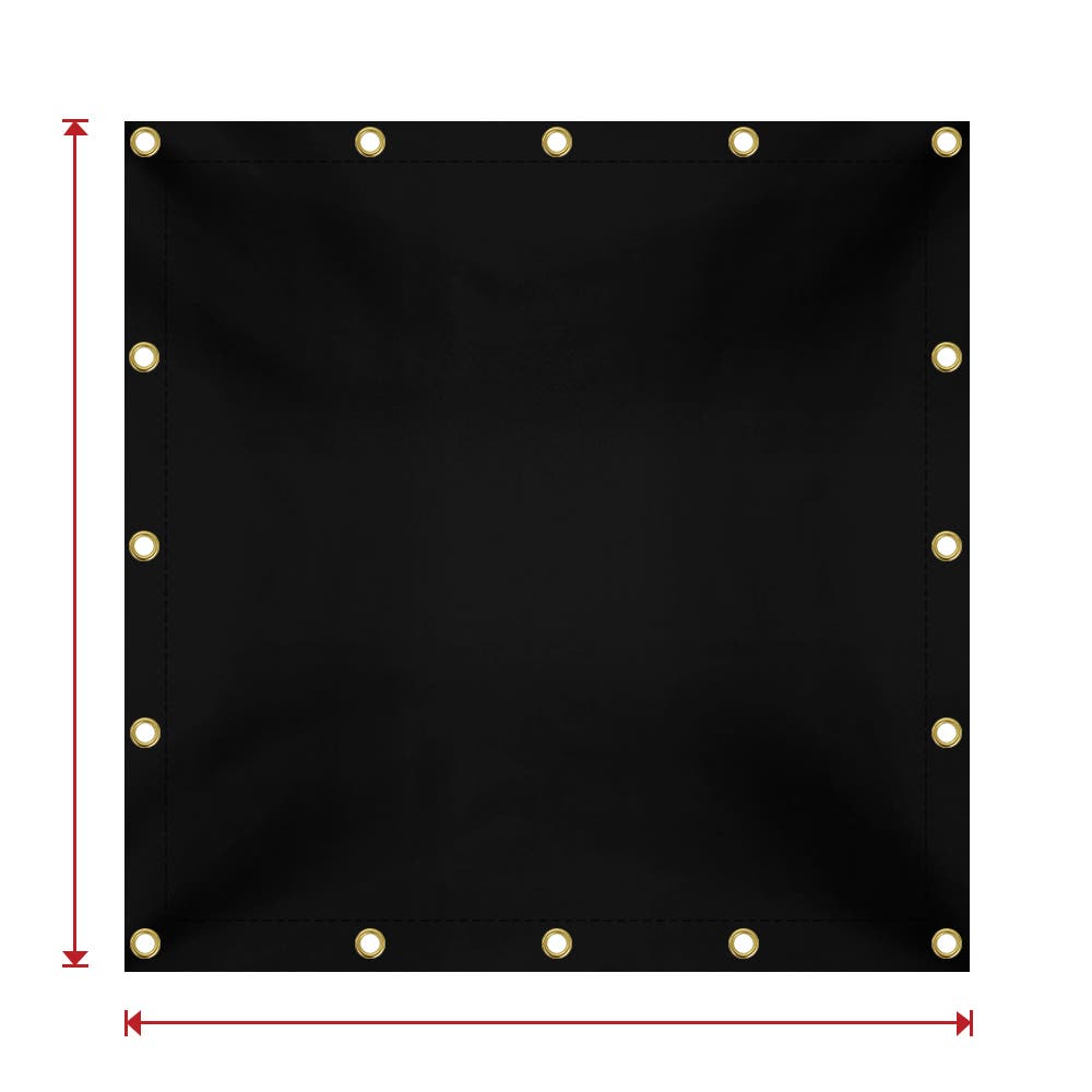 Custom Heavy Duty Vinyl Tarp - Black