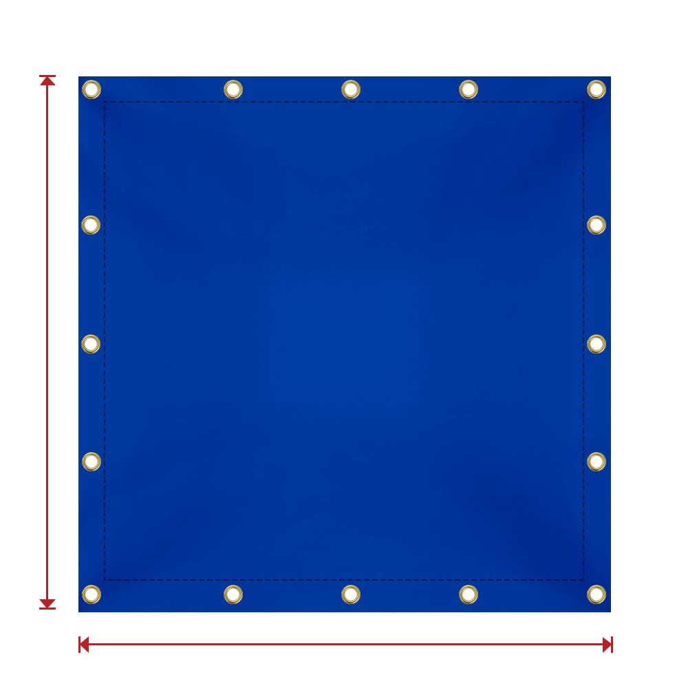 Custom Heavy Duty Vinyl Tarp - Blue