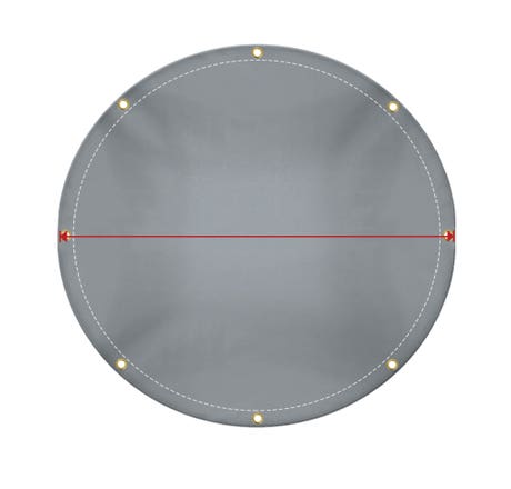 Custom Heavy Duty Vinyl Tarp -Round
