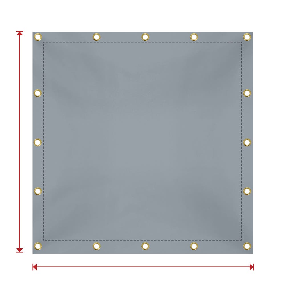 Custom Super Heavy Duty Vinyl Tarp - Gray