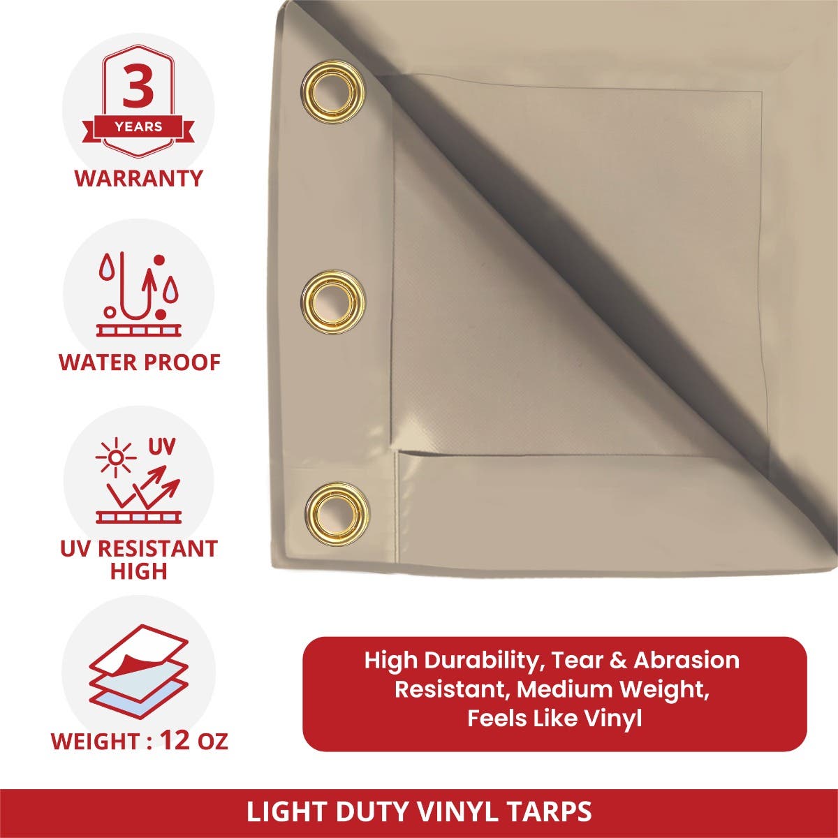 Baseball Weighted Mound Tarp - Rectangle / Square