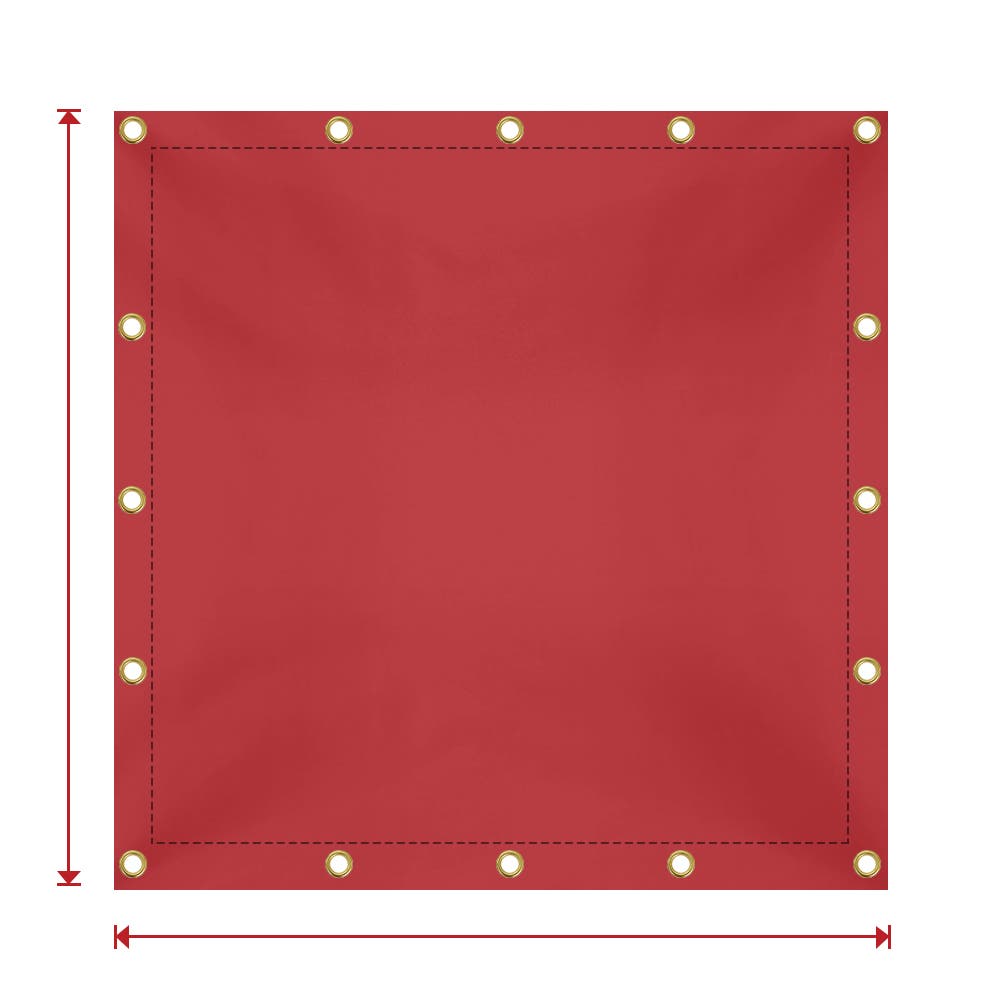 Custom Heavy Duty Vinyl Tarp - Red
