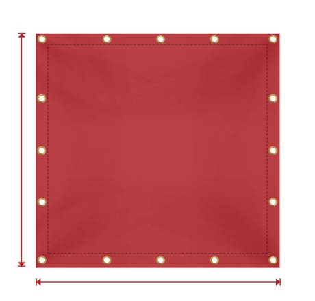 Custom Heavy Duty Vinyl Tarp - Red
